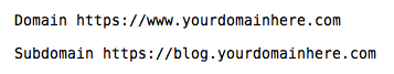 example of a subdomain